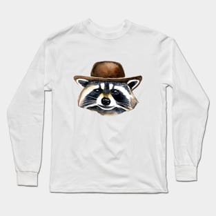 Cowboy Raccoon Long Sleeve T-Shirt